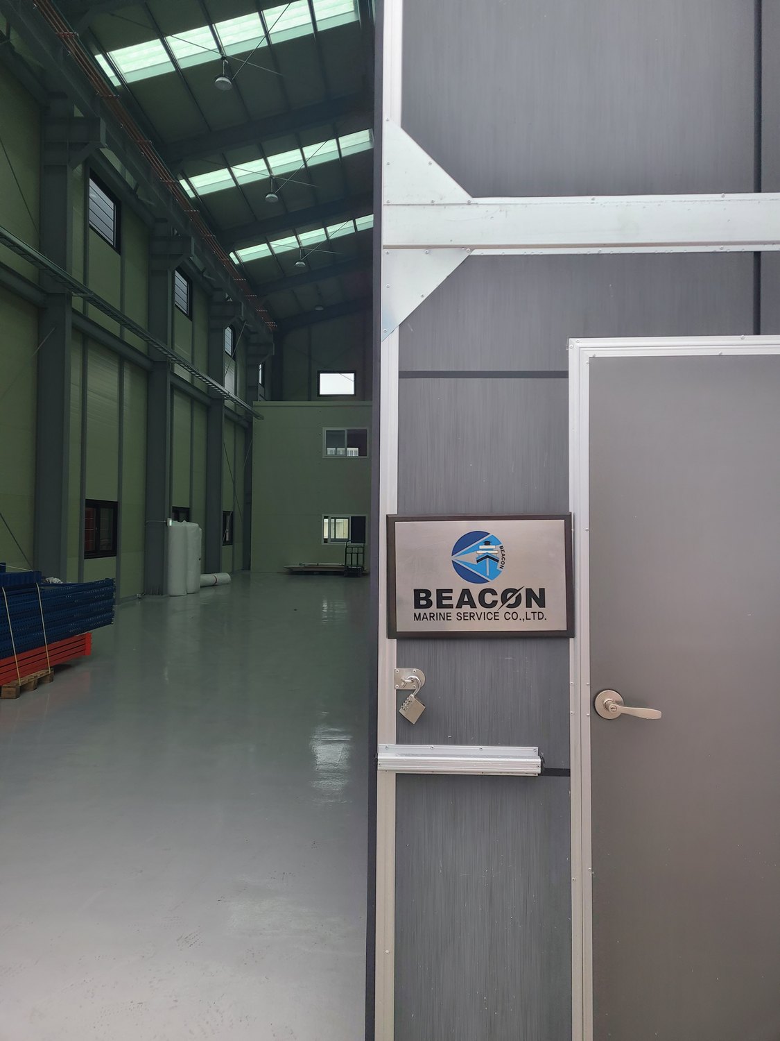 Inside the BEACON MARINE SERVICE warehouse facility
