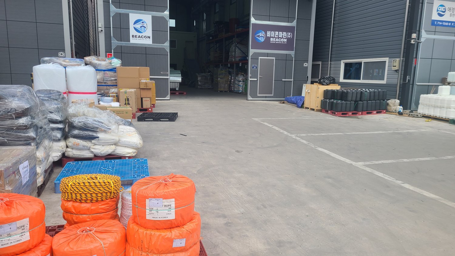 Provisions and marine chemicals stored safely